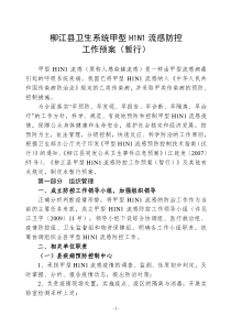 柳江卫生系统甲型H1N1流感防控