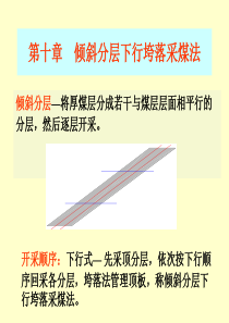 10倾斜分层下行垮落采煤法