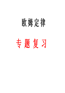 62新人教版中考物理复习欧姆定律专题