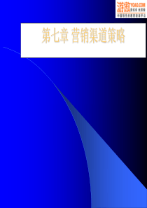 [经营管理] 营销渠道策略