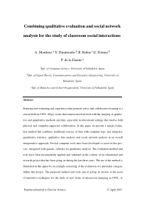Combining qualitative evaluation and social networ
