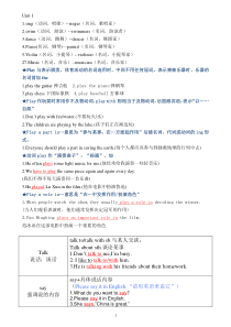 七年级下册英语第一单元知识重点