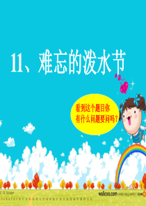 最新11、难忘的泼水节 (1)课件