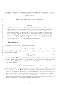 Indefinite Sturm-Liouville operators with the sing
