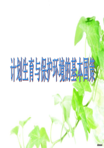 计生与保护环境的基本国策