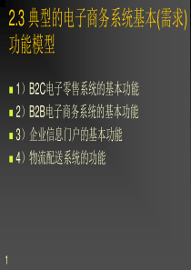 典型的电子商务系统基本(需求)功能模型