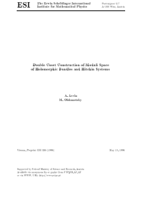 Double Coset Construction of Moduli Space of Holom