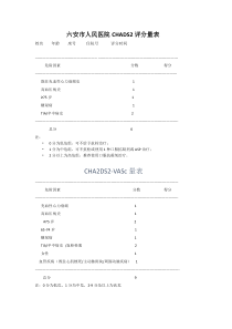 CHADS2评分量表