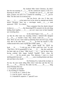 高二英语完形填空