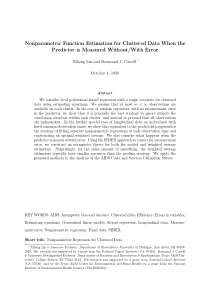 Nonparametric Function Estimation for Clustered Da