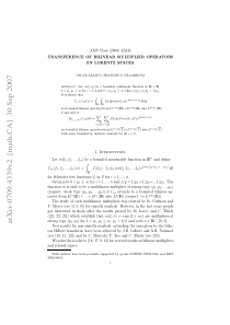 Transference of bilinear multiplier operators on L