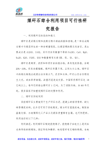 煤矸石综合利用项目可行性研究报告