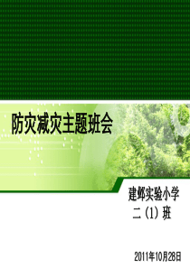 防灾减灾主题班会