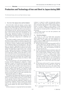 Production and Technology of Iron and Steel in Jap