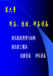 塑性加工设备D6_1挤压机类型及结构