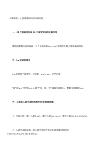 人教版初一英语知识点归纳总结