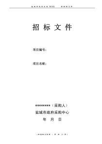 政府采购招标文件