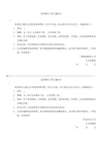 试用期员工转正通知书