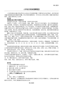 重点小学语文阅读理解题型分析j及解题方法