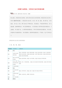 企业所属行业分类表要点