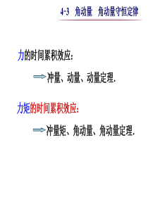 4-3 角动量 角动量守恒定律