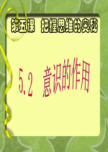 意识的作用ppt