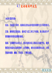 第四章 层流、湍流与湍流流动