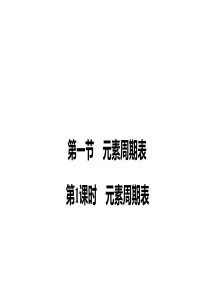 元素周期表课件(33张)