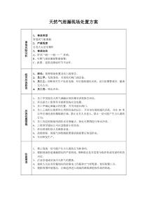 天然气泄漏现场处置方案
