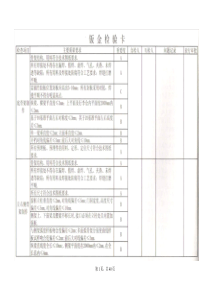 客车制造流程记录和质量检验卡