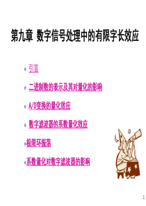 第九章 数字信号处理中的有限字长效应