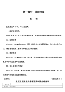 安全监理用表