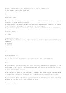 如何回复英文论文编辑部的修改意见Response-to-Editor-and-Reviewer