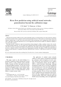 River flow prediction using artificial neural netw