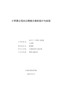 虚拟公司办公网络设计