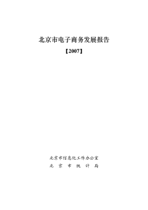 北京市电子商务发展报告