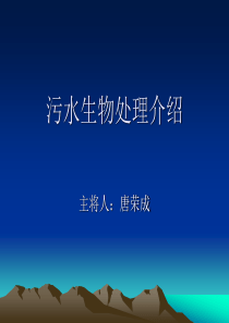 污水生物处理介绍