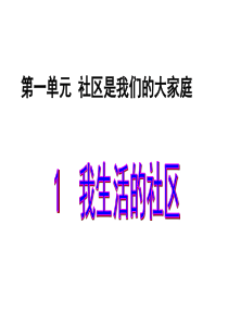 1 我们生活的社区