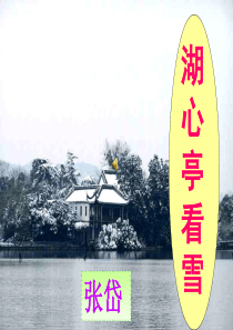 42《湖心亭看雪》ppt课件