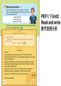 六年级下册Unit2-Read-and-write