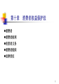 经济法课件10-消费者权益保护法详解