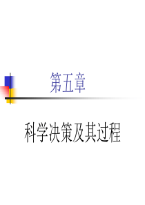 第五章  科学决策及其过程