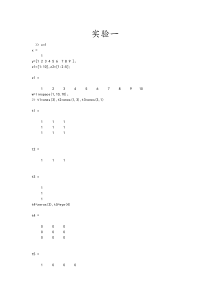 Matlab实验报告(湖南工大工程应用软件Matlab实验课)