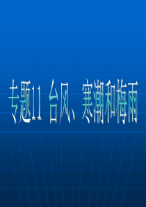 专题11 台风、寒潮和梅雨
