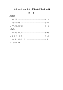 宁波市江东区56年级主题综合实践活动文本成果
