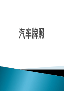 汽车牌照