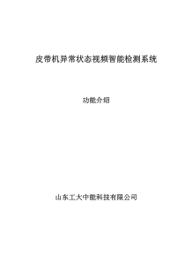 皮带机异常状态视频智能检测系统-山东工大中能