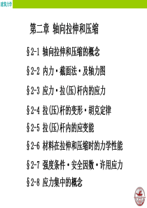 建筑力学―― 轴向拉伸和压缩