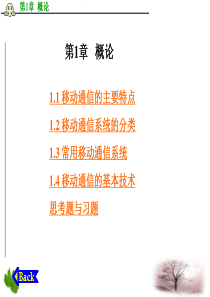 移动通信教学课件第1章 概论