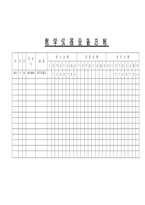 科学教学仪器设备总账